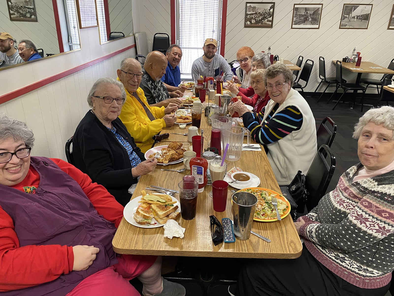 Residents eating at a restaurant Lodi